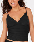 Ruched BLACK Calvin Klein Top, Tankini X-Small Swim US