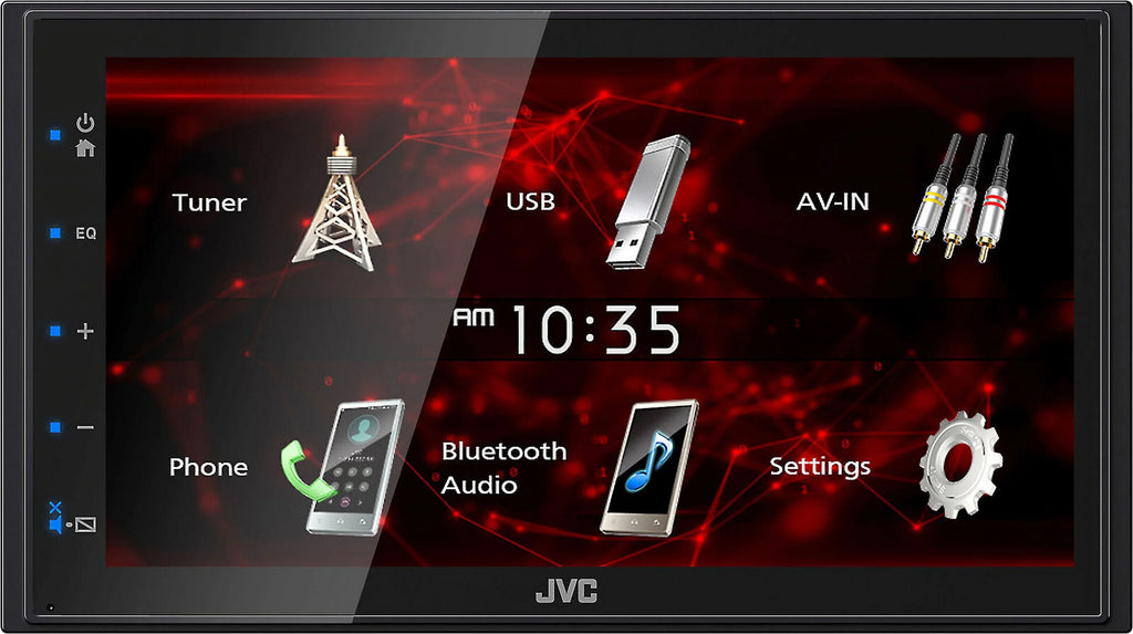 '+ For Mirroring Media Player USB JVC 6.75" Bluetooth Camera 2 Android DIN KW-M180BT Backup