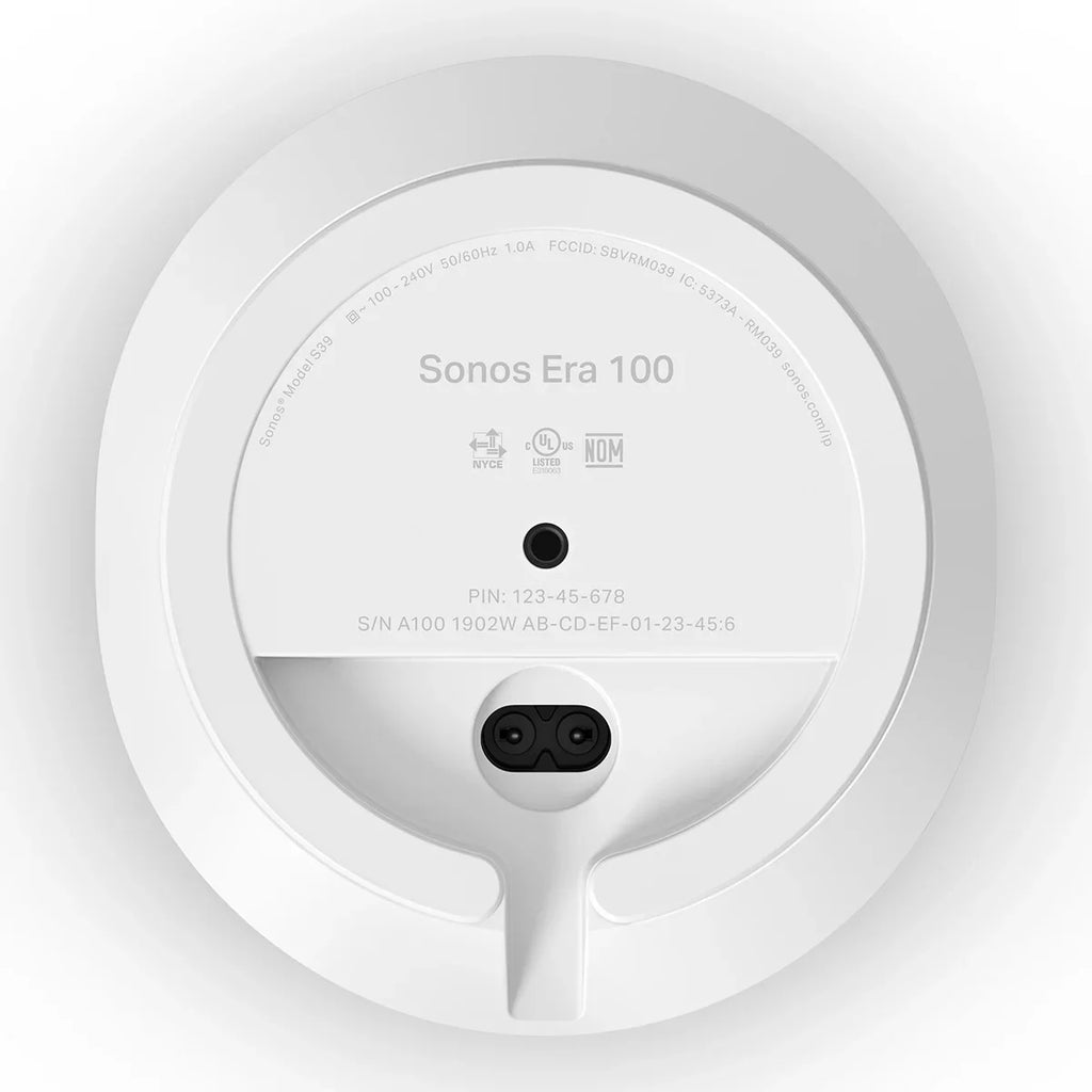 Speakers Era Wireless Tuning (White) & Voice-Controlled Trueplay - Acoustic Control Sonos Bluetooth, 100 Smart Pair Built-In Technology, with Voice