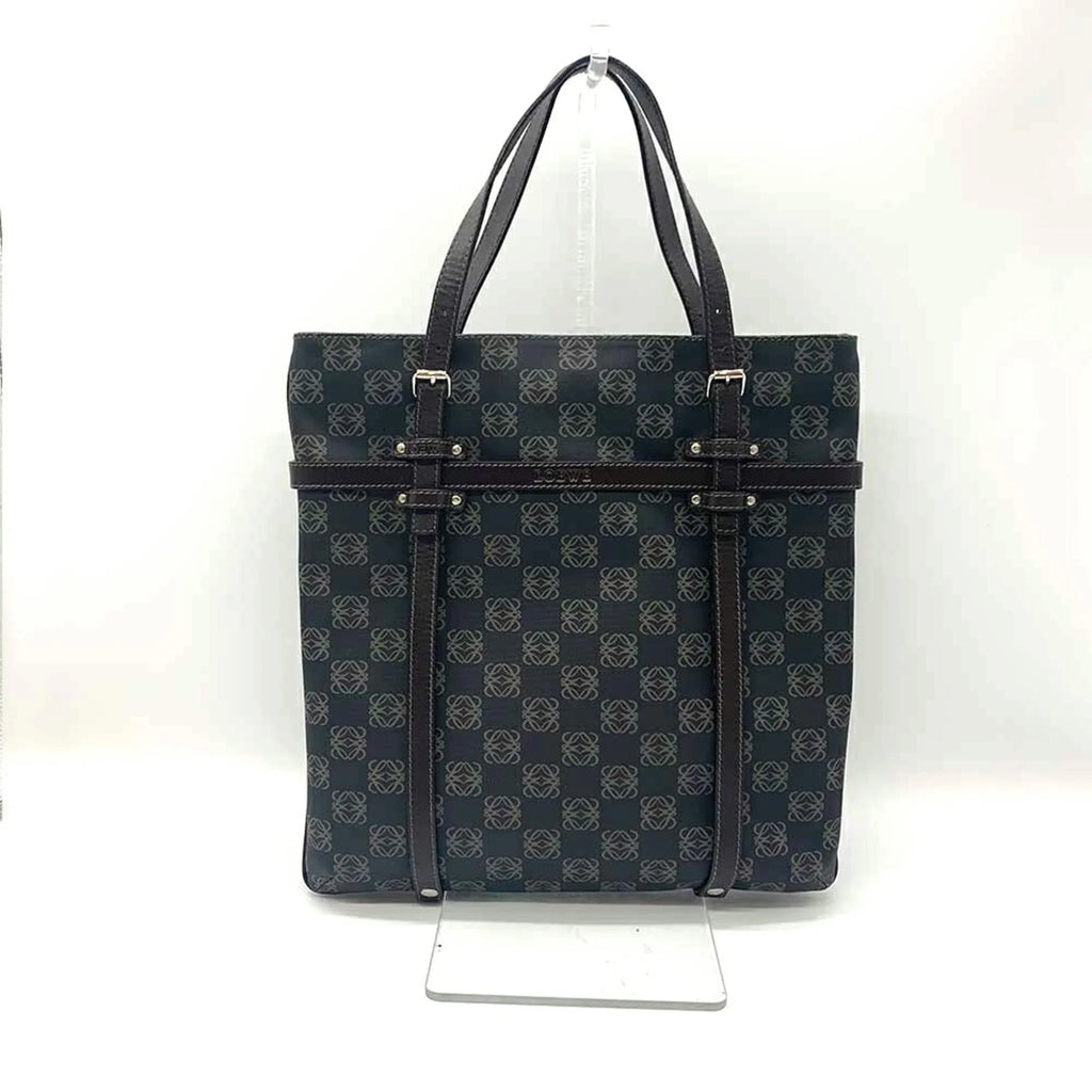 (Good) Brown Tote Gray Anagram Pre-Owned LOEWE Bag x