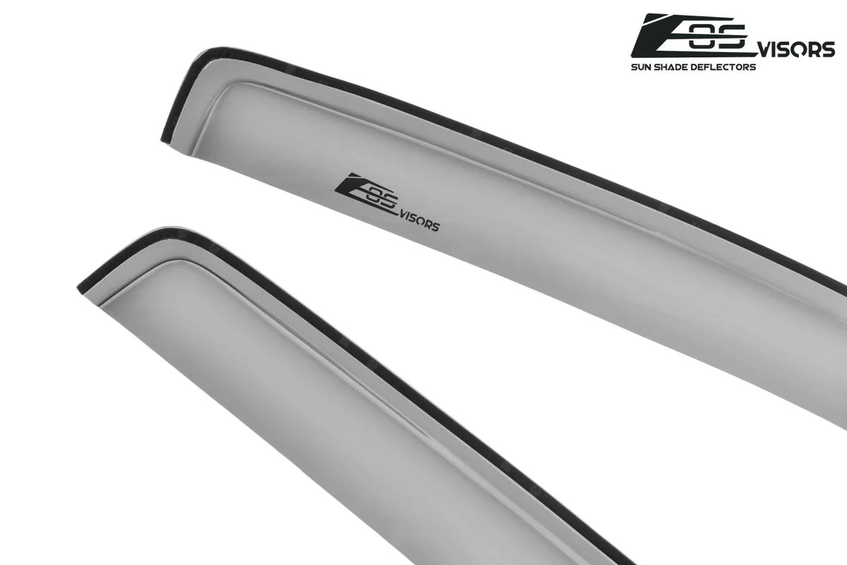Fits Online Extreme Vents 2014-2018 TINTED ALL | EOS Style Side SMOKE Chevrolet Guards Silverado Models Cab Window Deflectors Store IN-CHANNEL 1500 Rain Visors Crew