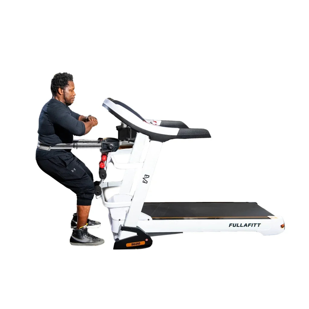 Preset Wide Board Monitor, by Folding 4.5HP, Grip, Speakers, Belt, Running LED Pulse Best Pressure Massage Programs, Bluetooth, FULLAFITT, Treadmill Free World