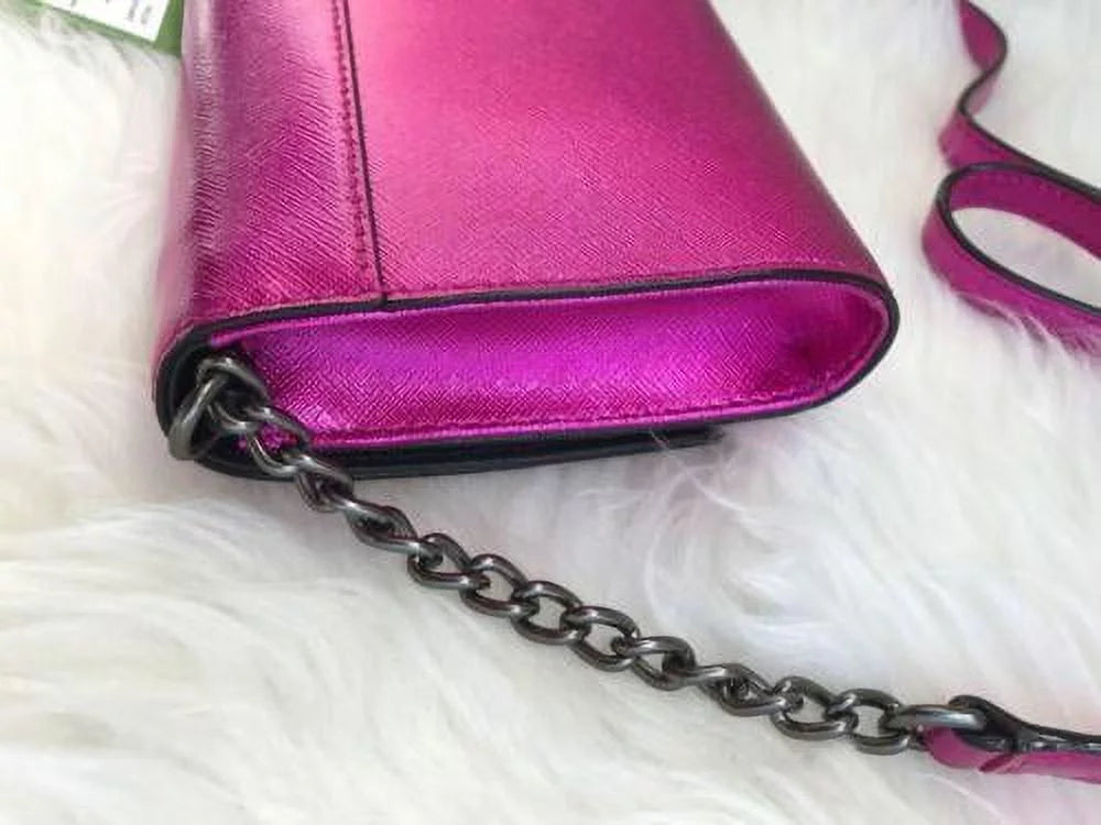 Crossbody Kate Bajarose NWT Pink Metallic Street Cedar Clutch Cami Bag Spade