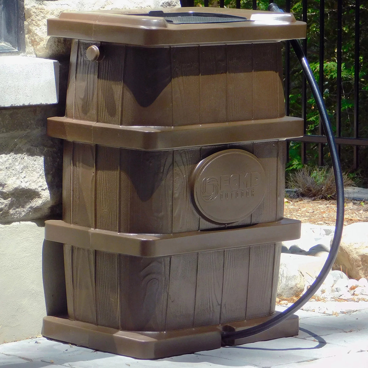 Grain Outdoor 45 Catcher Wood Barrel, WG4000 Rain Water Gallon FCMP Brown