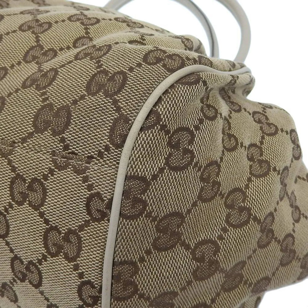 bag Pre-Owned leather canvas GUCCI (Good) Gucci handbag tote 223974 506631 beige GG