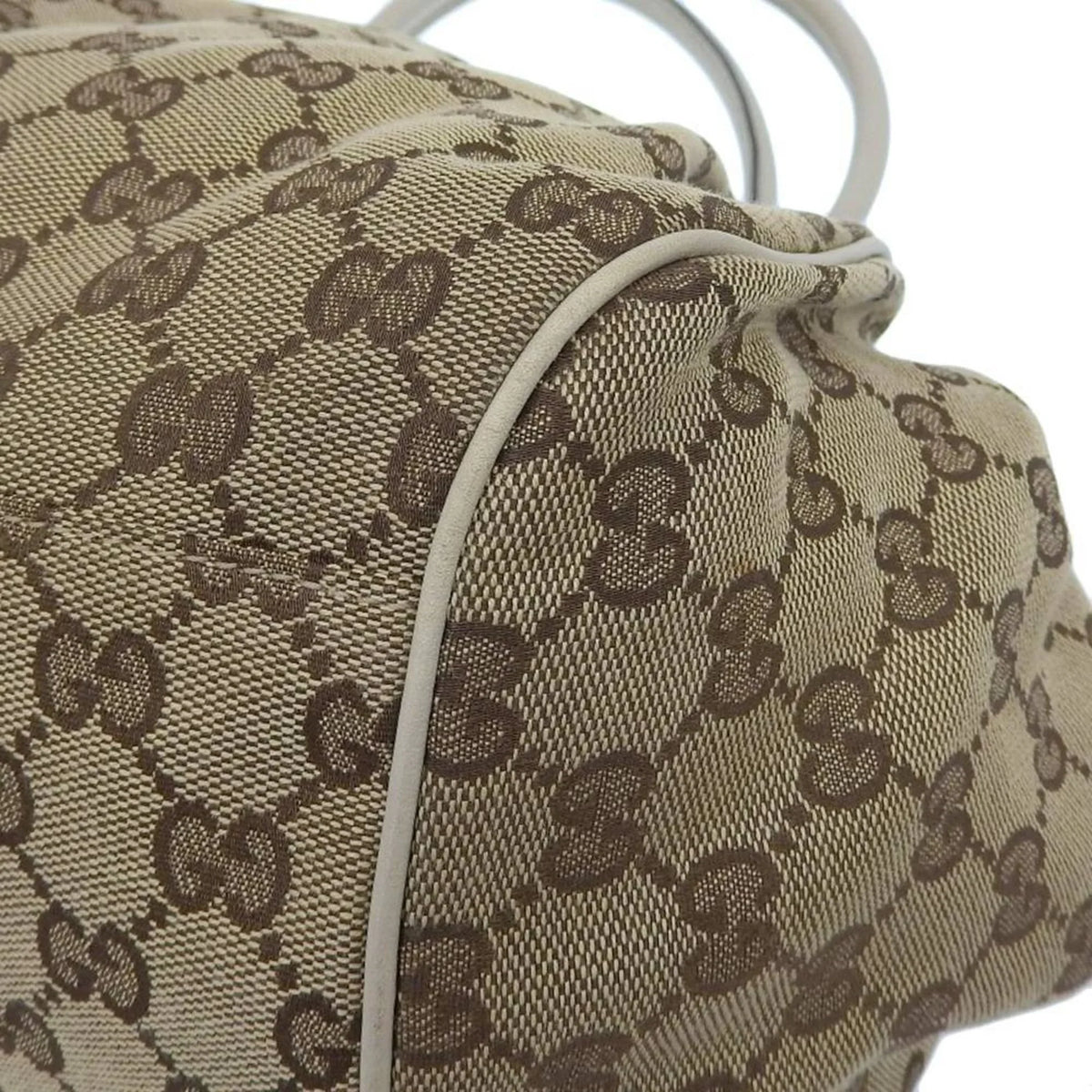 bag Pre-Owned leather canvas GUCCI (Good) Gucci handbag tote 223974 506631 beige GG
