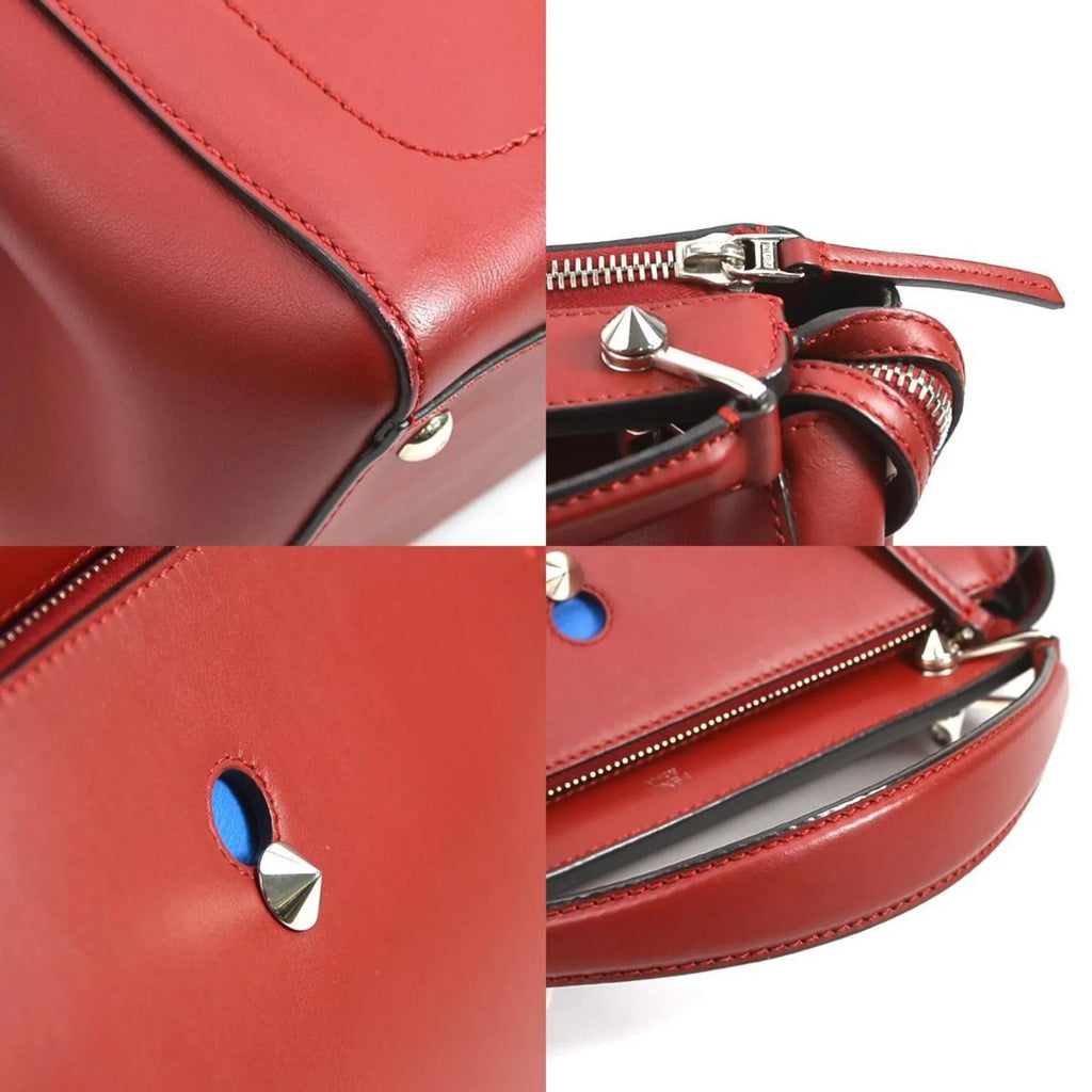 handbag e55932a leather Fendi Pre-Owned (Good) ladies FENDI bag silver red shoulder dot com