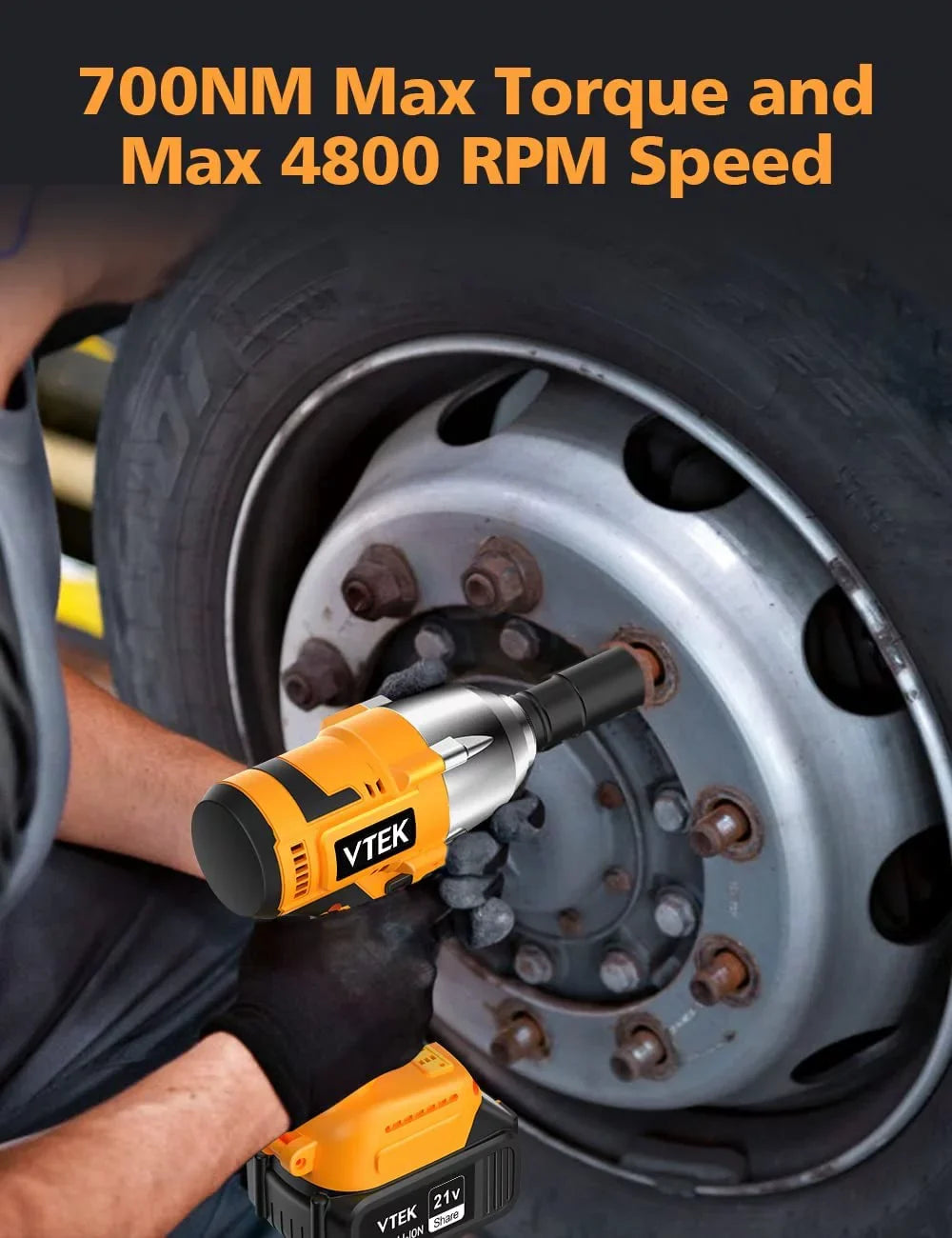 ft-lbs Impact Wrench,Max Wrench Gun 515 Torque Tiers for Impact 1/2 Cordless Brushless 700N.m Impact Car MORI Inch