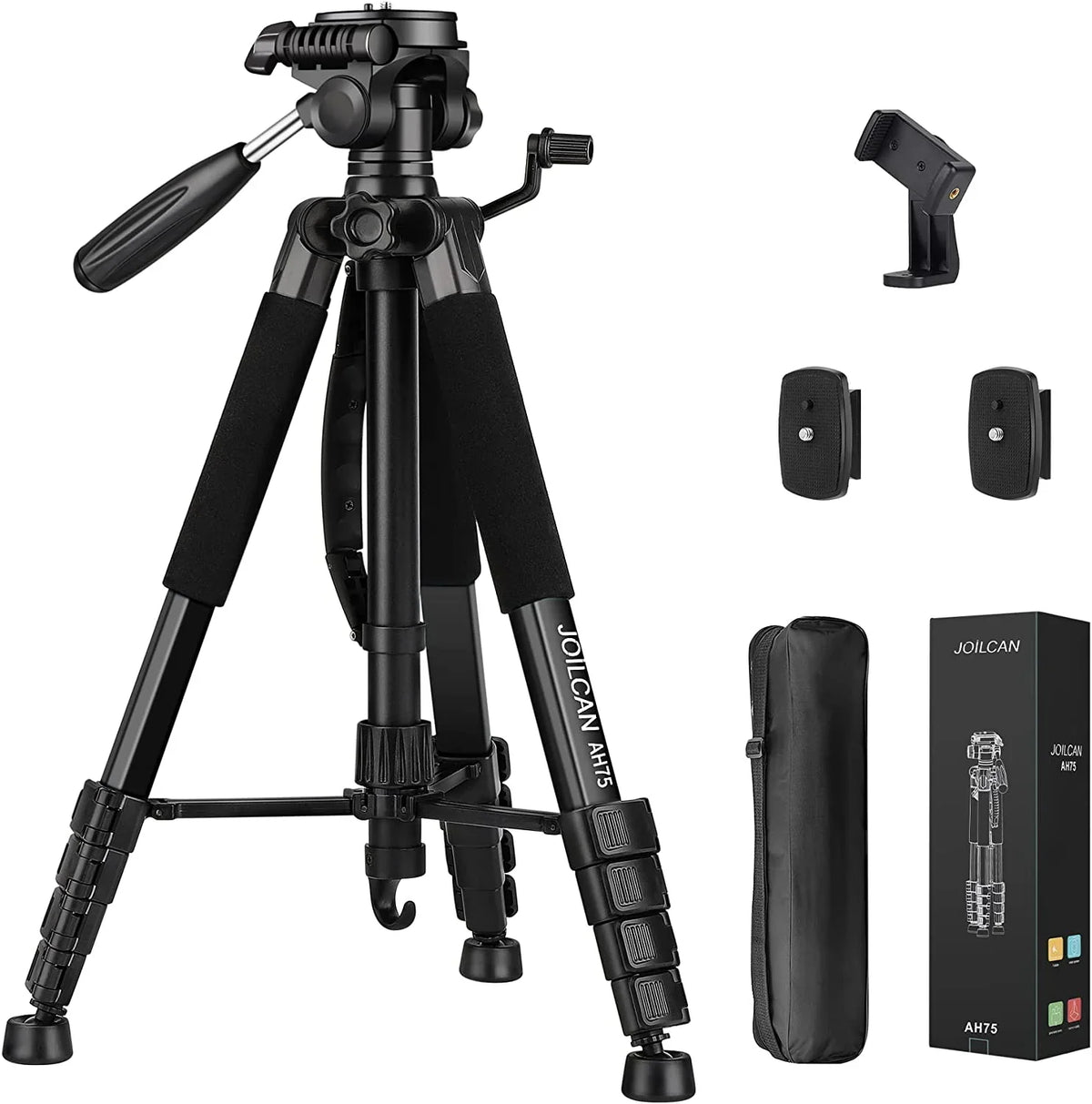 Phone Tripods, Tall Stand Tripod for Camera Video Cell Photography, Tripod 74" Camera Tripod, Heavy Camera Duty