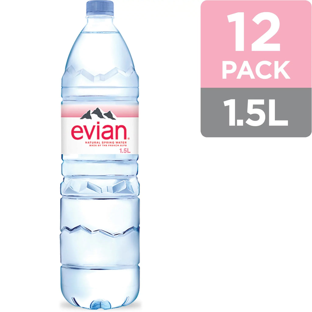 Natural 12 Count 50.7 Fl Oz, evian Bottles Water, Spring