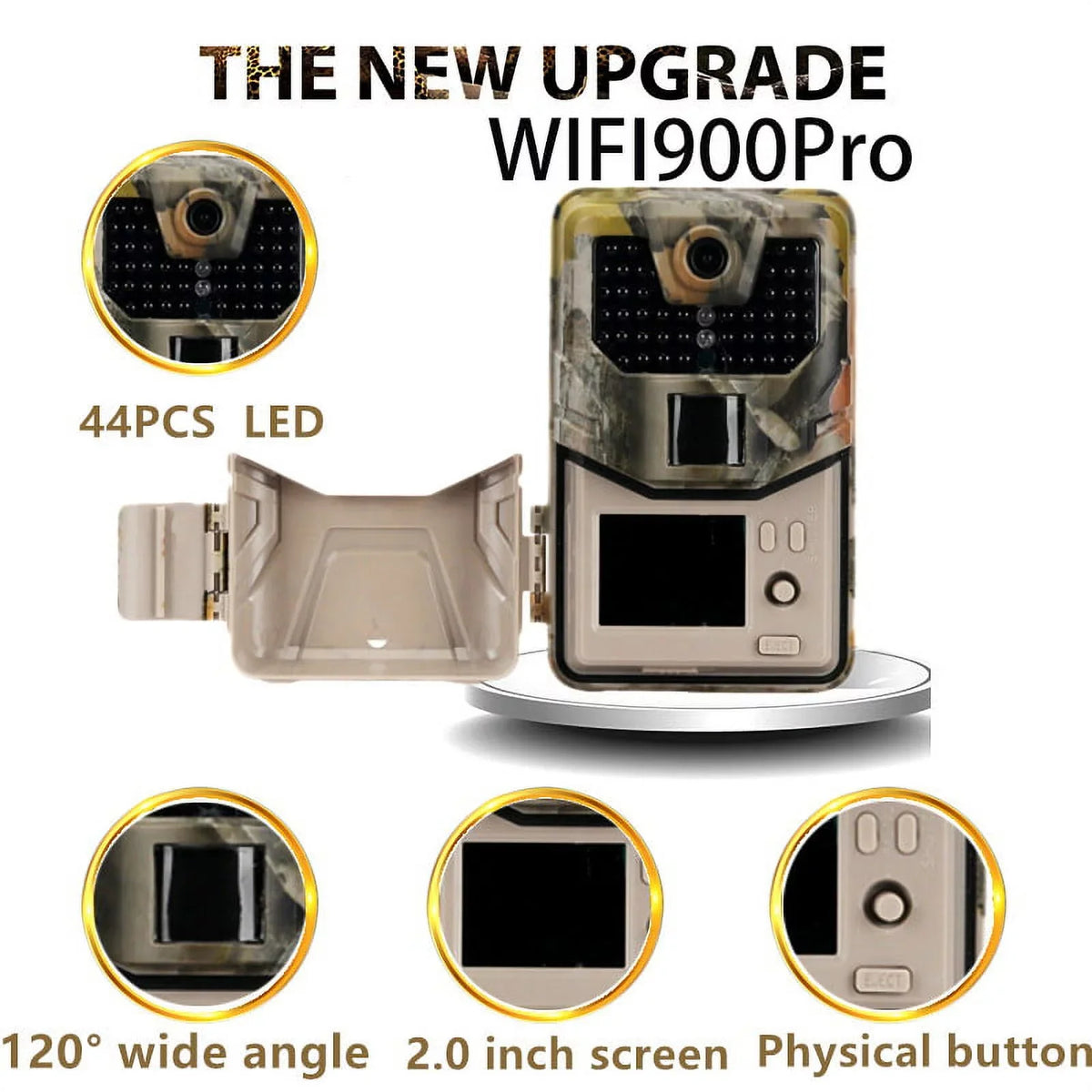 Outdoor Trail Control 36MP/4K HD for Vision Camera WiFi Camera Camera APP Photo Game Wildlife Monitoring SuntekCam Night Traps Scouting Wildlife Waterproof
