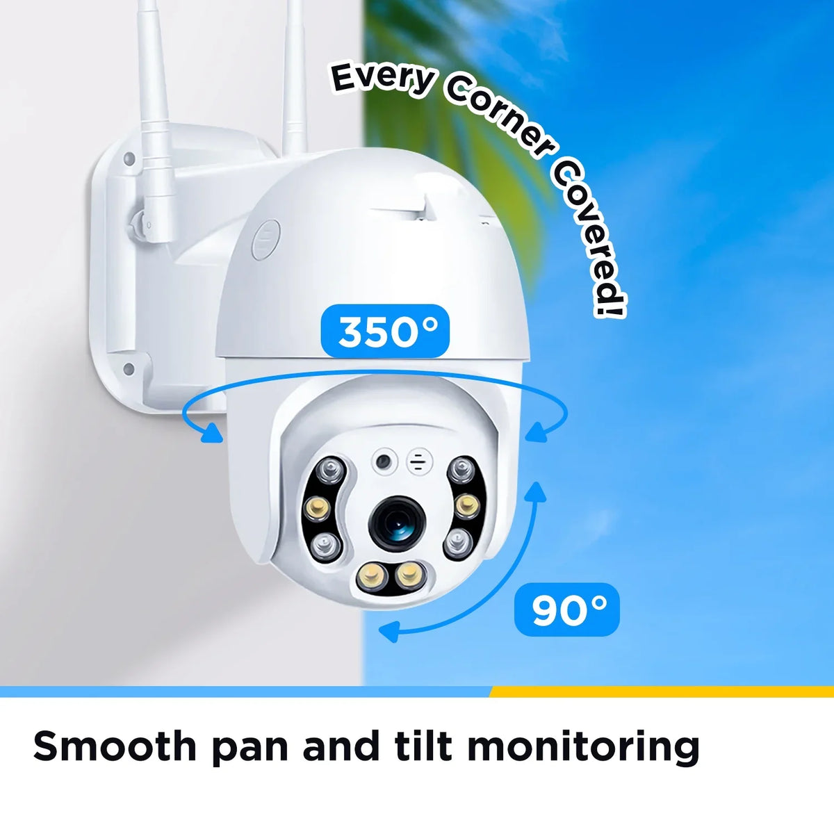 3mp Ultra Camera Night System, Outdoor for Security WiFi Hd Alarm With Camera Security 2k Waterproof 360 Home Vision, with Camera,