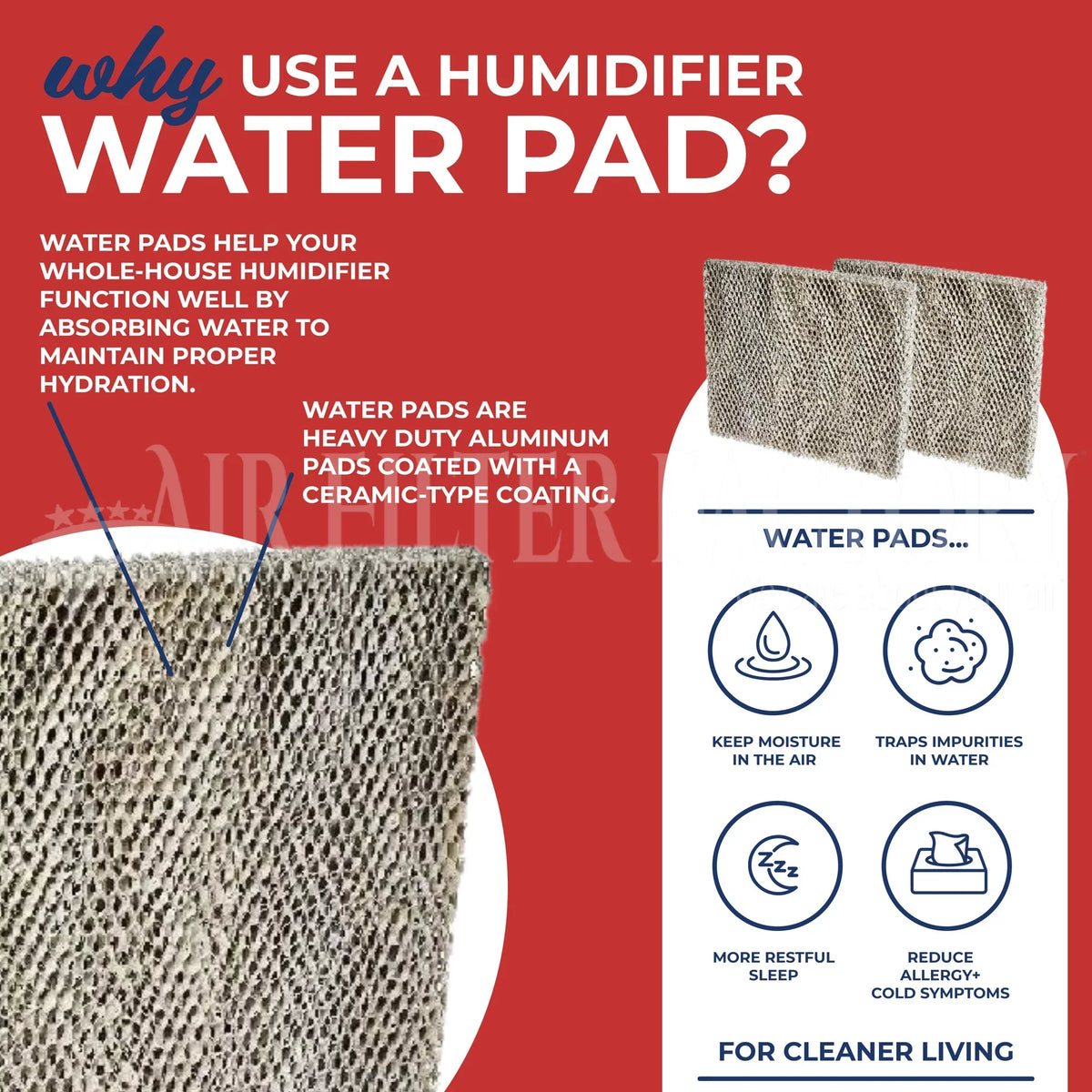 Compatible Humidifier Factory Filter HE225A1006, Air 2-Pack with Honeywell HE225A104, Filter HE225B