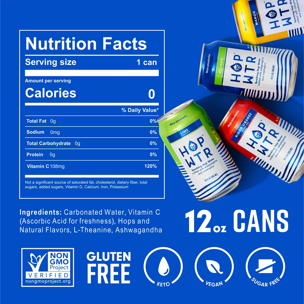 WTR VARIETY 2 PK, Pack of 12 FLAVR WTR HOP 4
