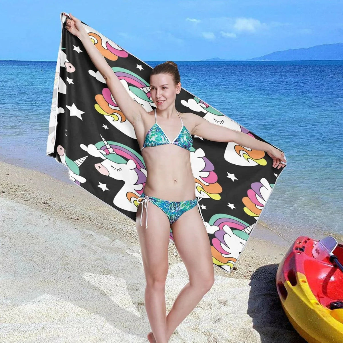 Holiday（248） Oversized Towels Super Travel Quick Bestwell - Dry for Unicorn Compact - Towel Beach Print Absorbent Towel Camping Swimming Lightweight