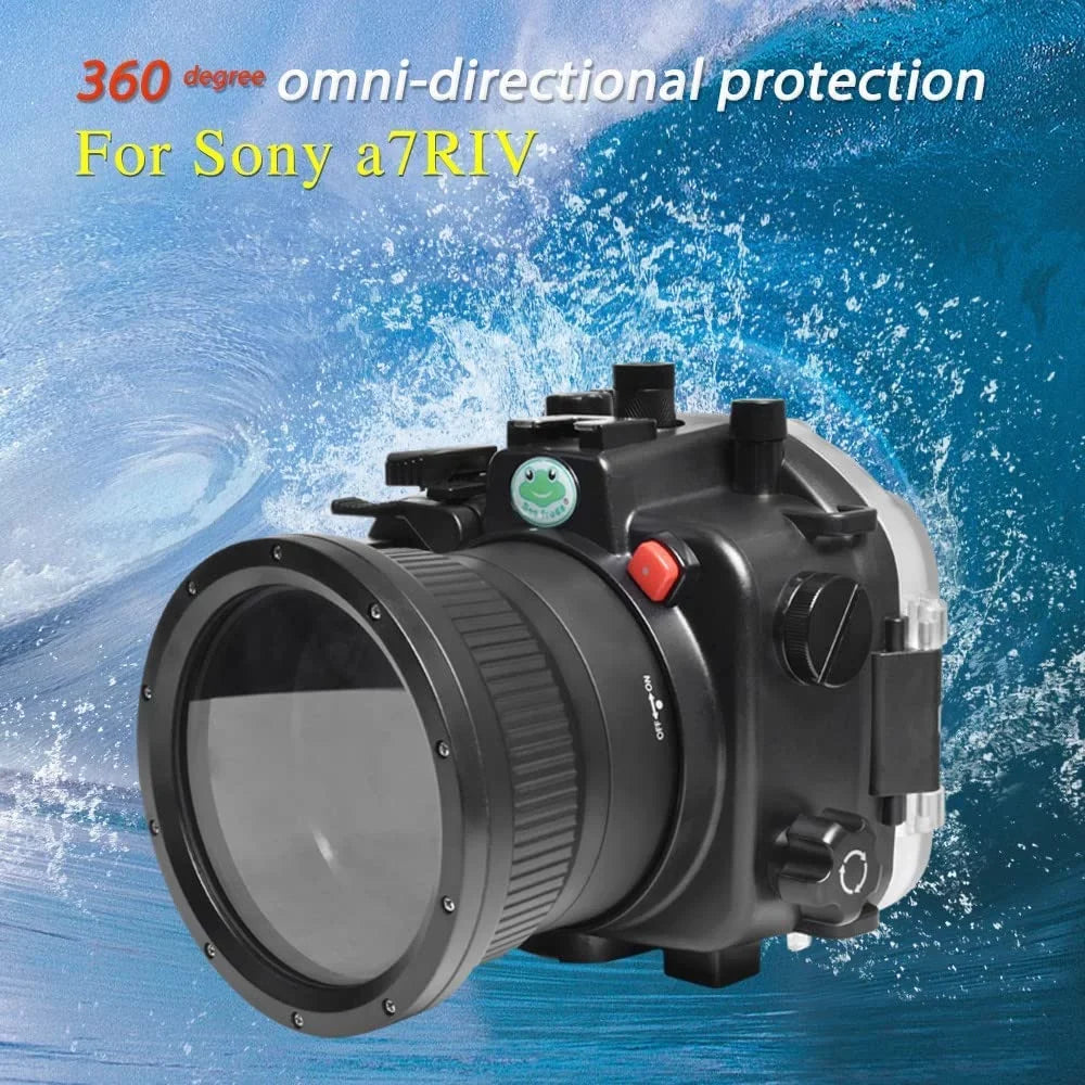 Sony 24mm F4 F1.4 F1.8 Seafrogs 16-35mm Camera A7R F1.8 F4 with 24-70mm for 28-70mm Sony GM Housing 85mm 50mm Compatible Underwater Lens-Black IV 40M/130FT
