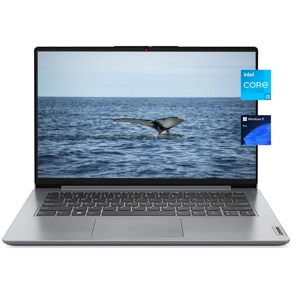 14" Gray HDMI, Intel Laptop PCIe Reader, Lenovo 12th Business Gen [Windows 4GB SSD, Pro] 128GB Computer, Fingerprint Bluetooth Ideapad i3-1215U, 5, HD 11 6-Core Wi-Fi, RAM,