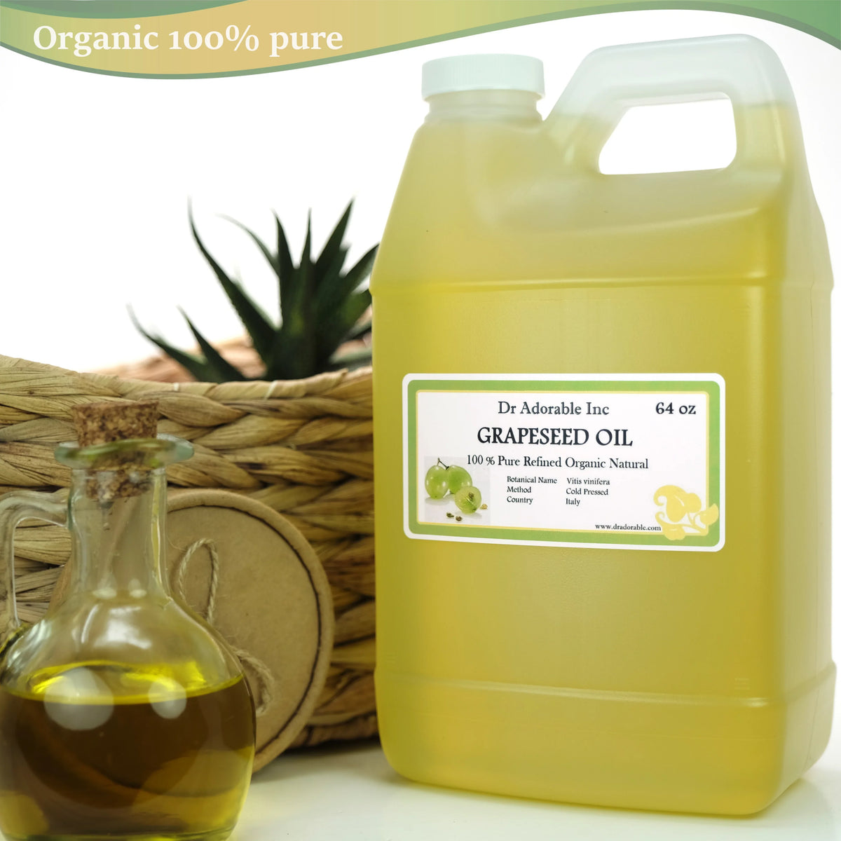 Pure Oil 100% Skin Grapeseed - Hair oz Dr. 64 Cold Natural - Pressed Organic Adorable -
