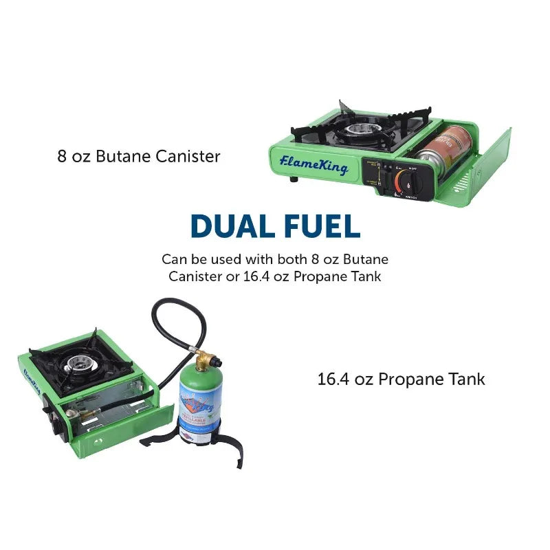 Burner Multi with Camping Stove Portable Case Propane Carry Fuel or Butane