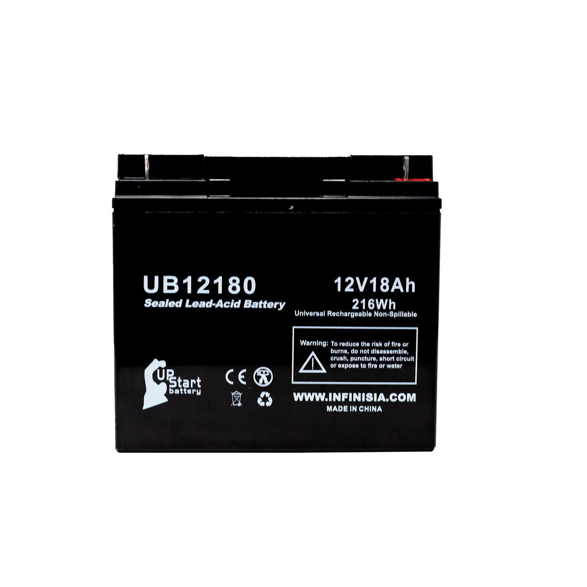 Lead T4 18Ah, 18000mAh, SLA) Sealed BATTERIES UB12180 Universal Terminal, (12V, Battery Compatible Acid Replacement CFMP12V18 PICHER Battery AGM, EAGLE -