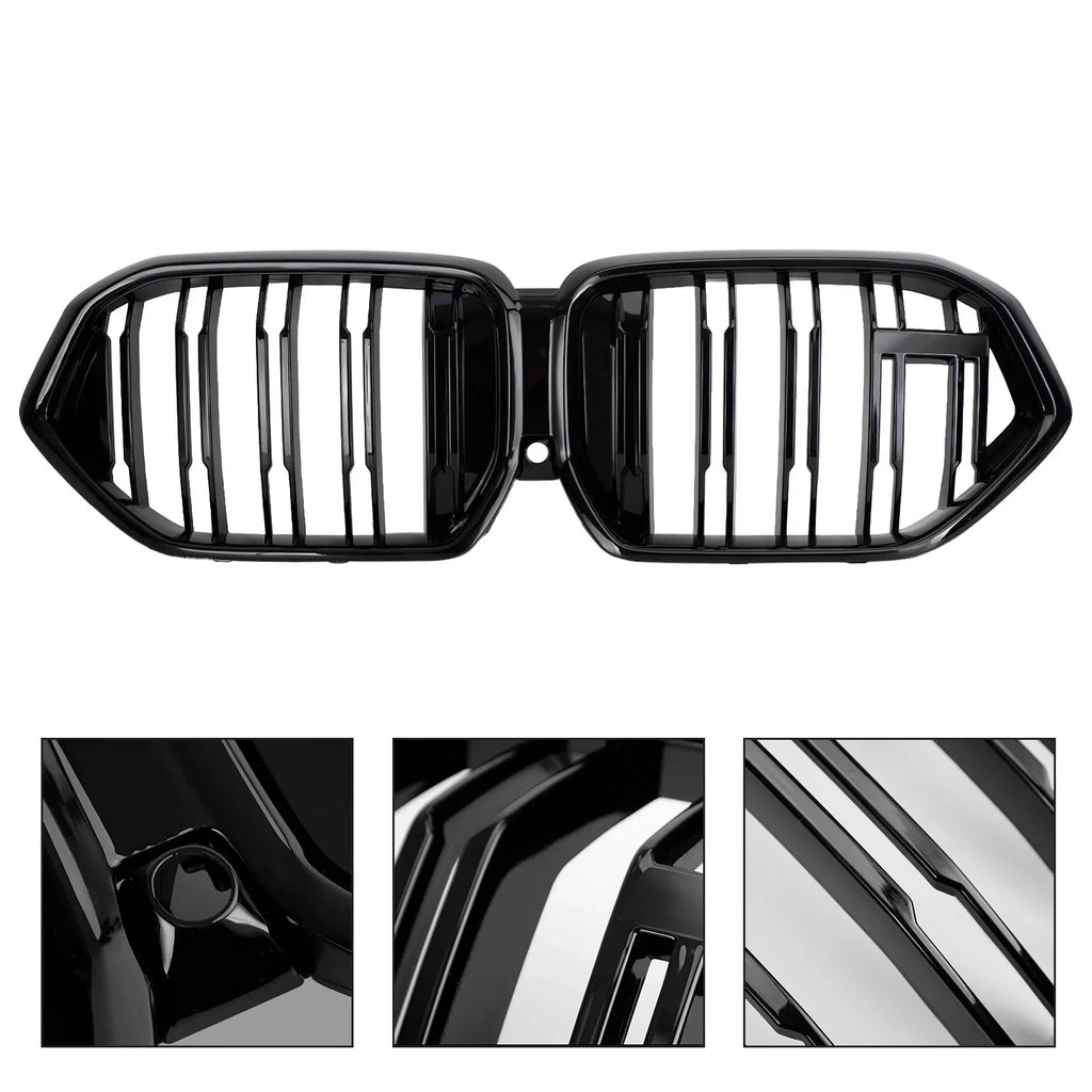 BMW Front Grille Hole Black Bumper X6 Grill Fit M50i for W/Camera G06 2020-2022