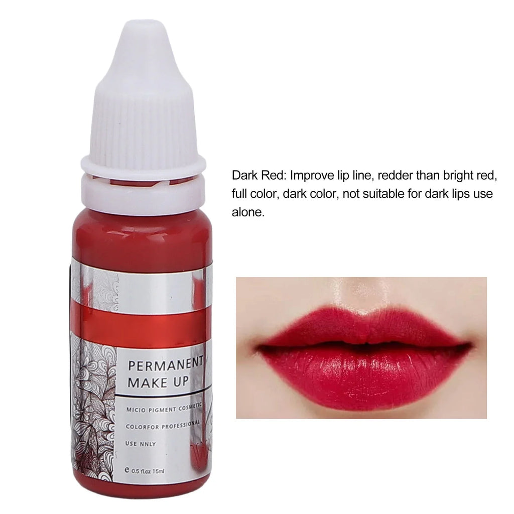 Pigment Tattoo Makeup Ink Lip 120ml Color Permanent Semi 8pcs Microblading