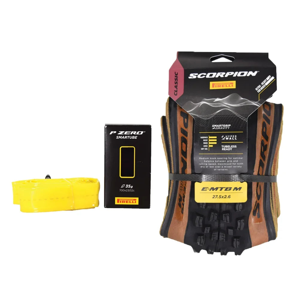 and x SmarTUBE Ready Bicycle for 23/32-622 E-MTB Use, Mountain M Tire Pirelli Terrain, 2.6 E-Bike Mixed TLR Bike Tubeless 27.5 MTB, Tire, + Trail Scorpion Versatile E-Mountain Enduro Clincher