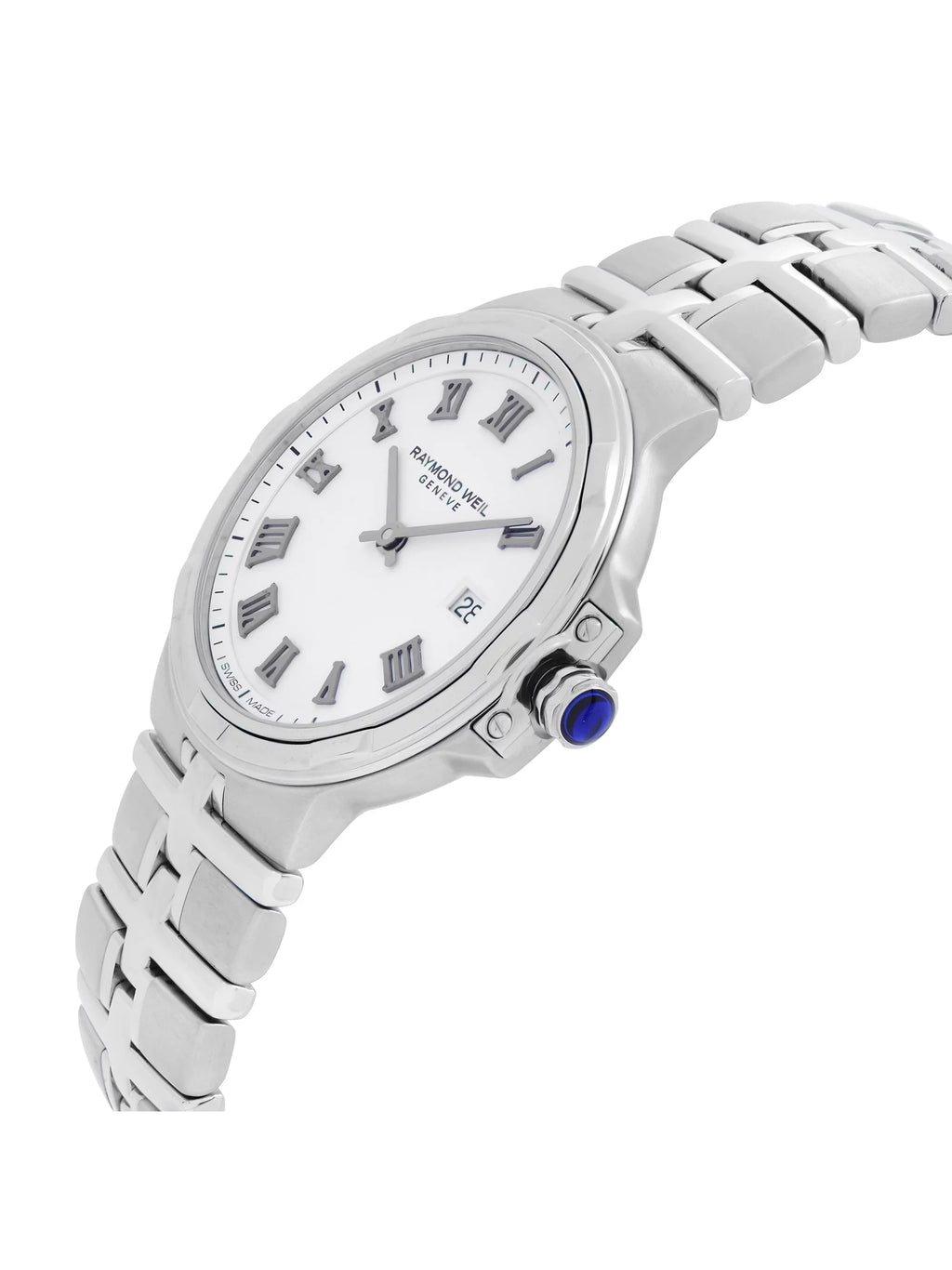 Parsifal Watch Dial Weil Raymond Roman Steel 5180-ST-00300 Quartz White Ladies