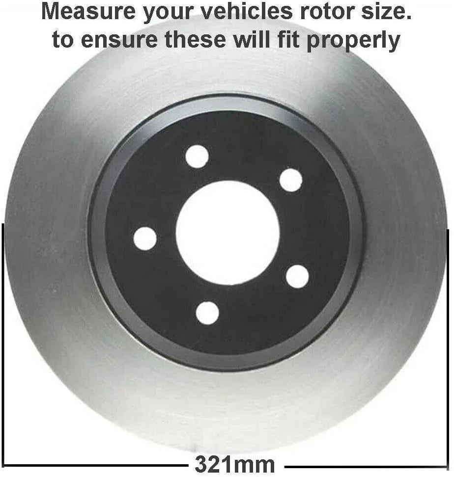 Brake 9-5 Rotors Equinox Impala Buick Ceramic Axle Rotor Slotted Brake Drilled - Detroit Brakes for Regal Pads & Allure GMC LaCrosse Kit Malibu Replacement: Chevy Terrain Limited Front 12.64"