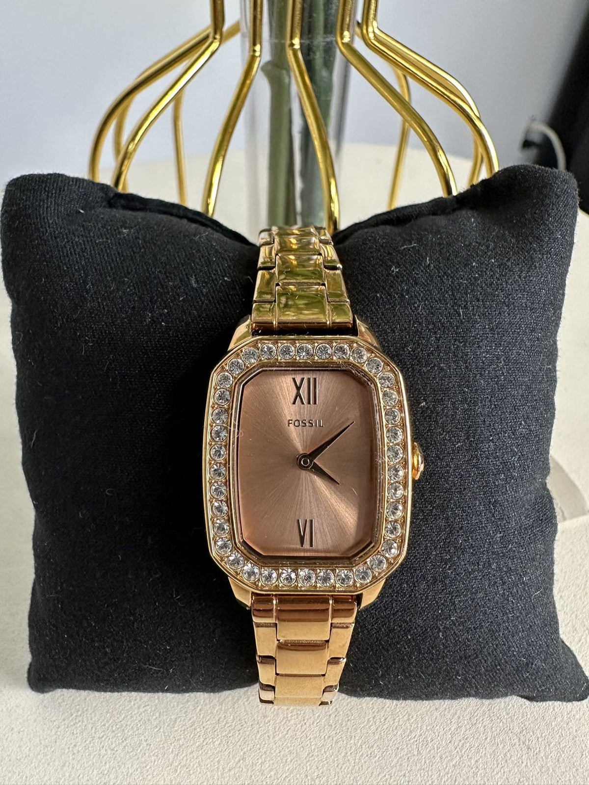 Watch Rose Two-Hand Gold-Tone Fossil Stainless Steel Rilynn BQ3670