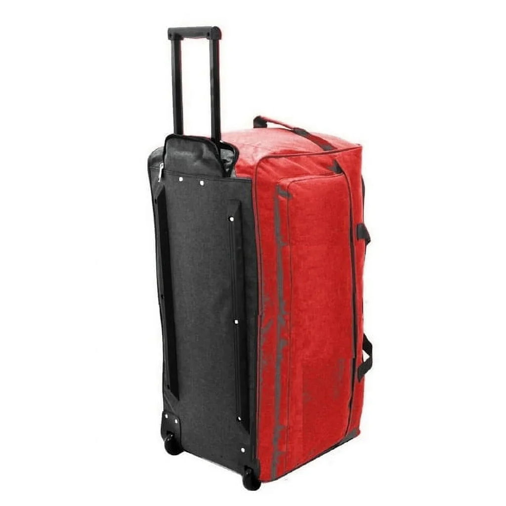 Bag X - Travel 28" Duffel Factor Multi-Pocketed Wheels Telescoping Black, Handle Rolling with & Gear