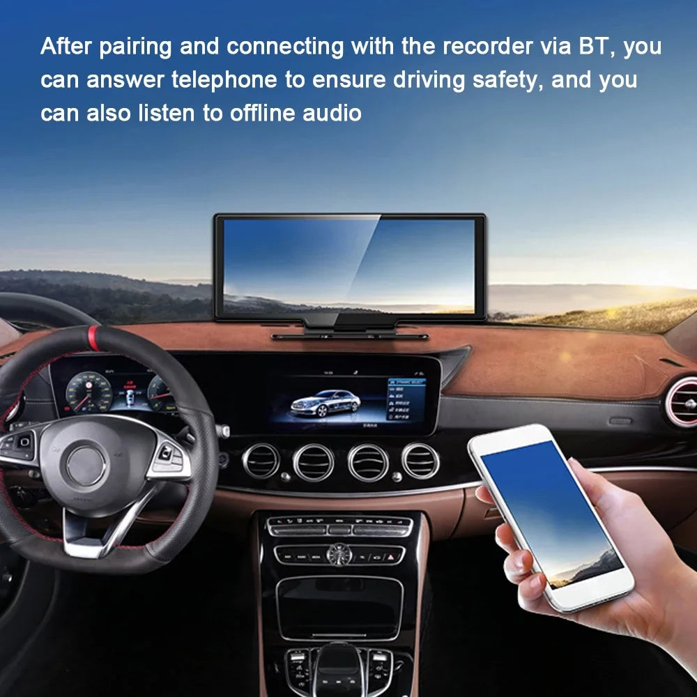 Front and Multi Car Dual ammoon Rear AUX Car Recorder Mobilephone Cameras, language Video Control Console, BT