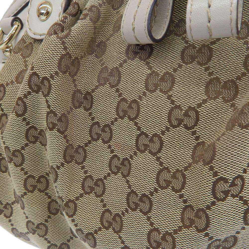 bag Pre-Owned leather canvas GUCCI (Good) Gucci handbag tote 223974 506631 beige GG