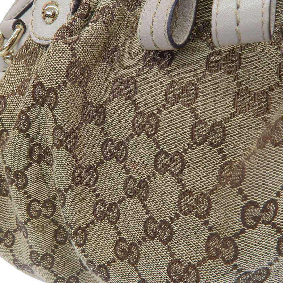 bag Pre-Owned leather canvas GUCCI (Good) Gucci handbag tote 223974 506631 beige GG