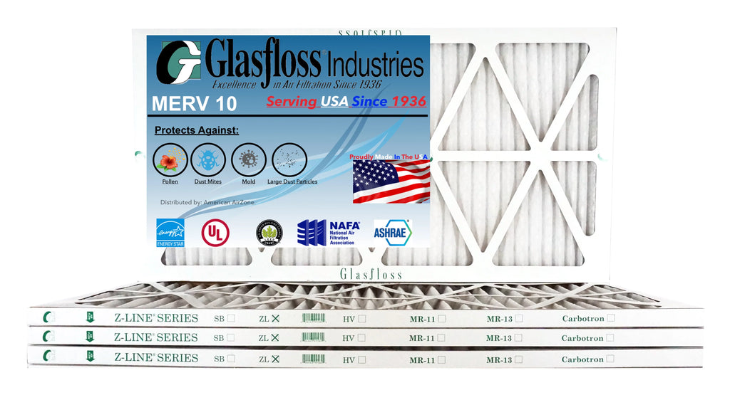 Made -Qty:4 Air Filter 15x30x1 MERV 29.5x7/8 Furnace in - 14.5 Glasfloss - inch) USA 10 - (Actual Size: x