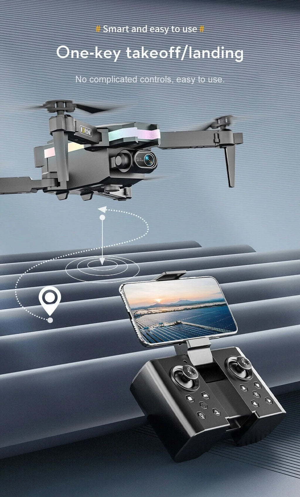 '- Photography JahyShow 4K Aerial SkyCapture Black Camera Quad Folding with Dual HD Pro Mini Drone -