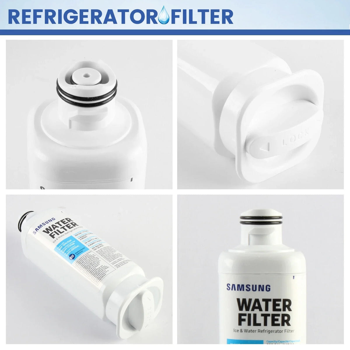 Water HAF-QIN, Refrigerator DA97-08006C PACK with Compatible DA97-17376B 4 Filter HAF-QIN/EXP,