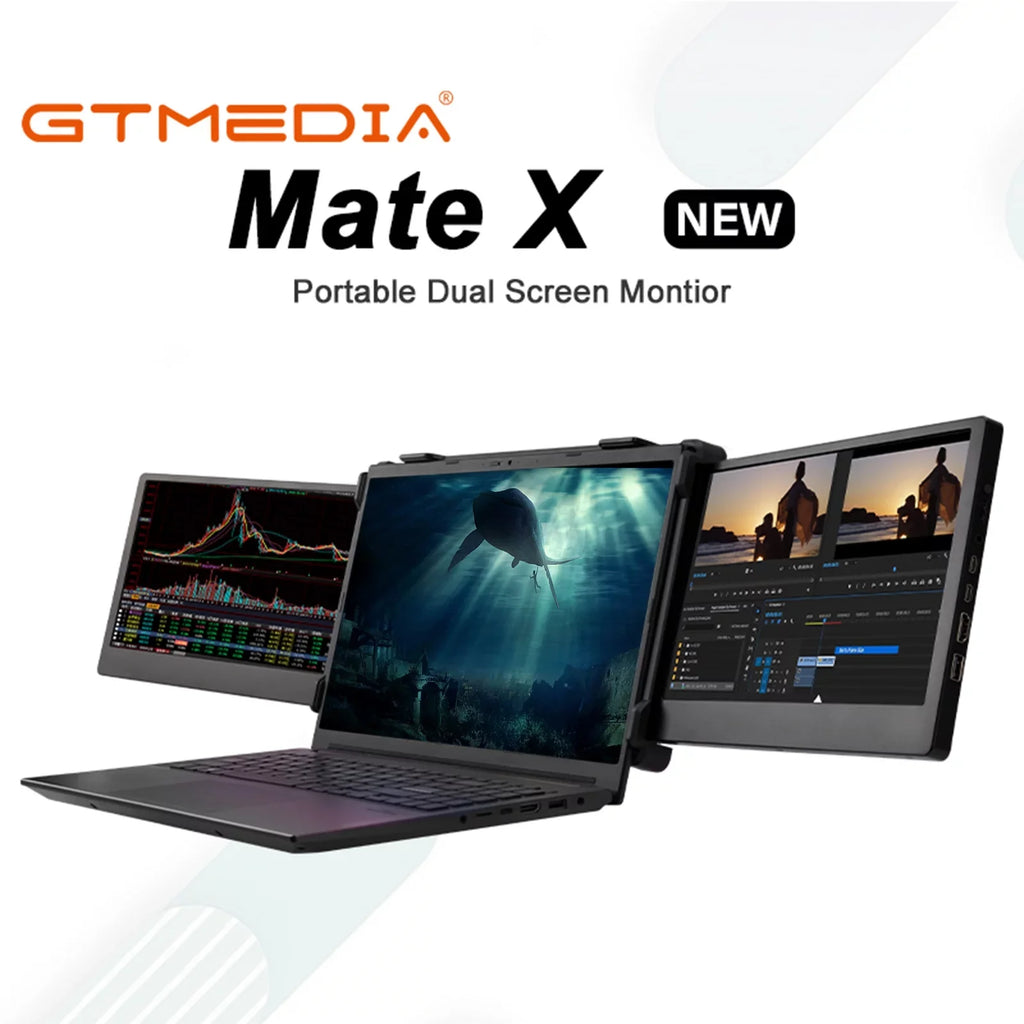 GTMEDIA 11.6-inch Screen Monitor for Display Monitor Dual Full X Portable IPS Mate Laptop, GTMEDIA 1080P HD