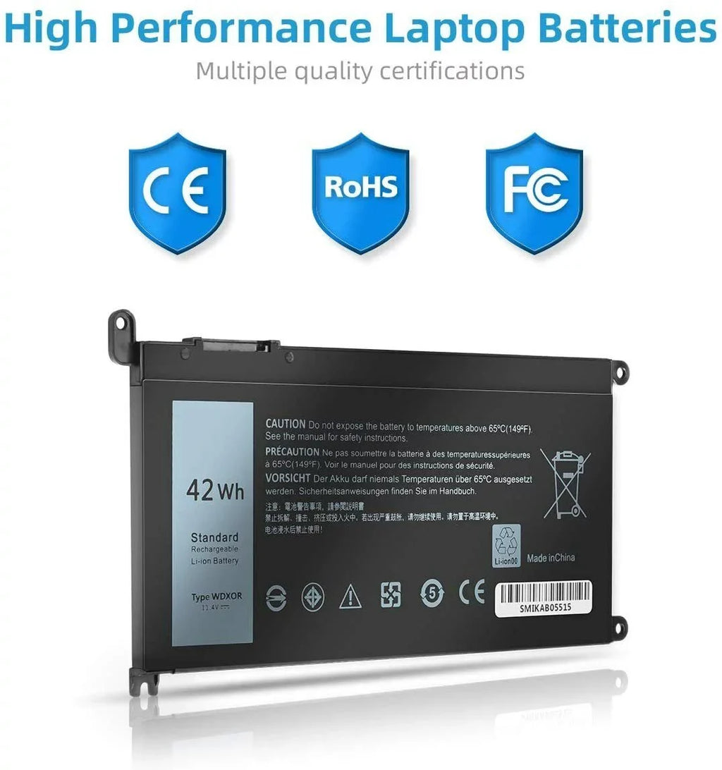 13 FC92N 5368 Inspiron 5568 WDX0R For 7569 7579 7368 10x 5567 Dell 15 Battery