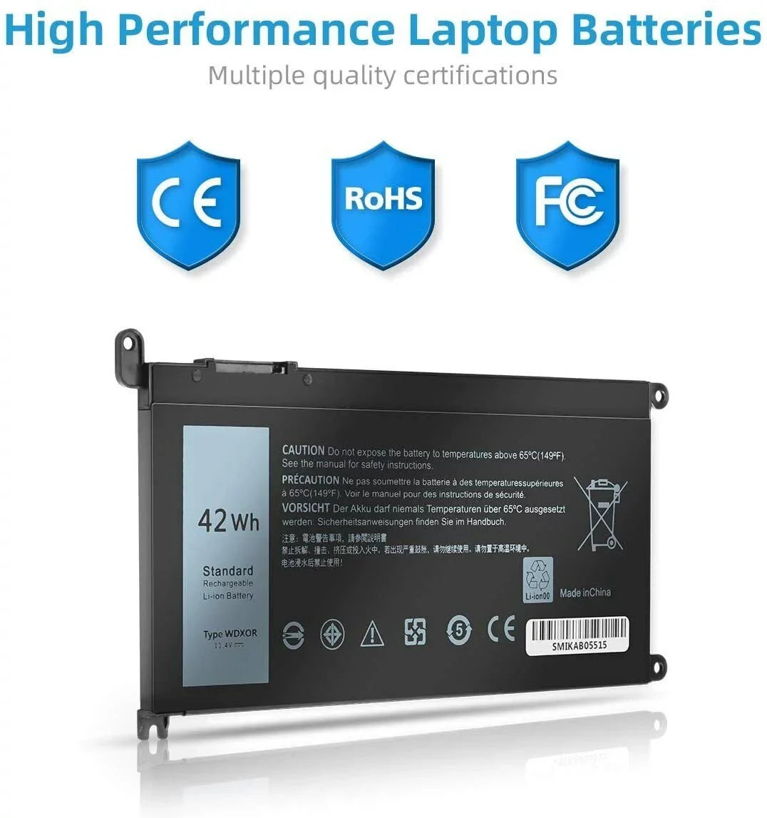 13 FC92N 5368 Inspiron 5568 WDX0R For 7569 7579 7368 10x 5567 Dell 15 Battery