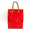 Louis Pre-Owned Handbag Women's (Good) Vernis Reade MM M91086 Rouge Monogram Vuitton
