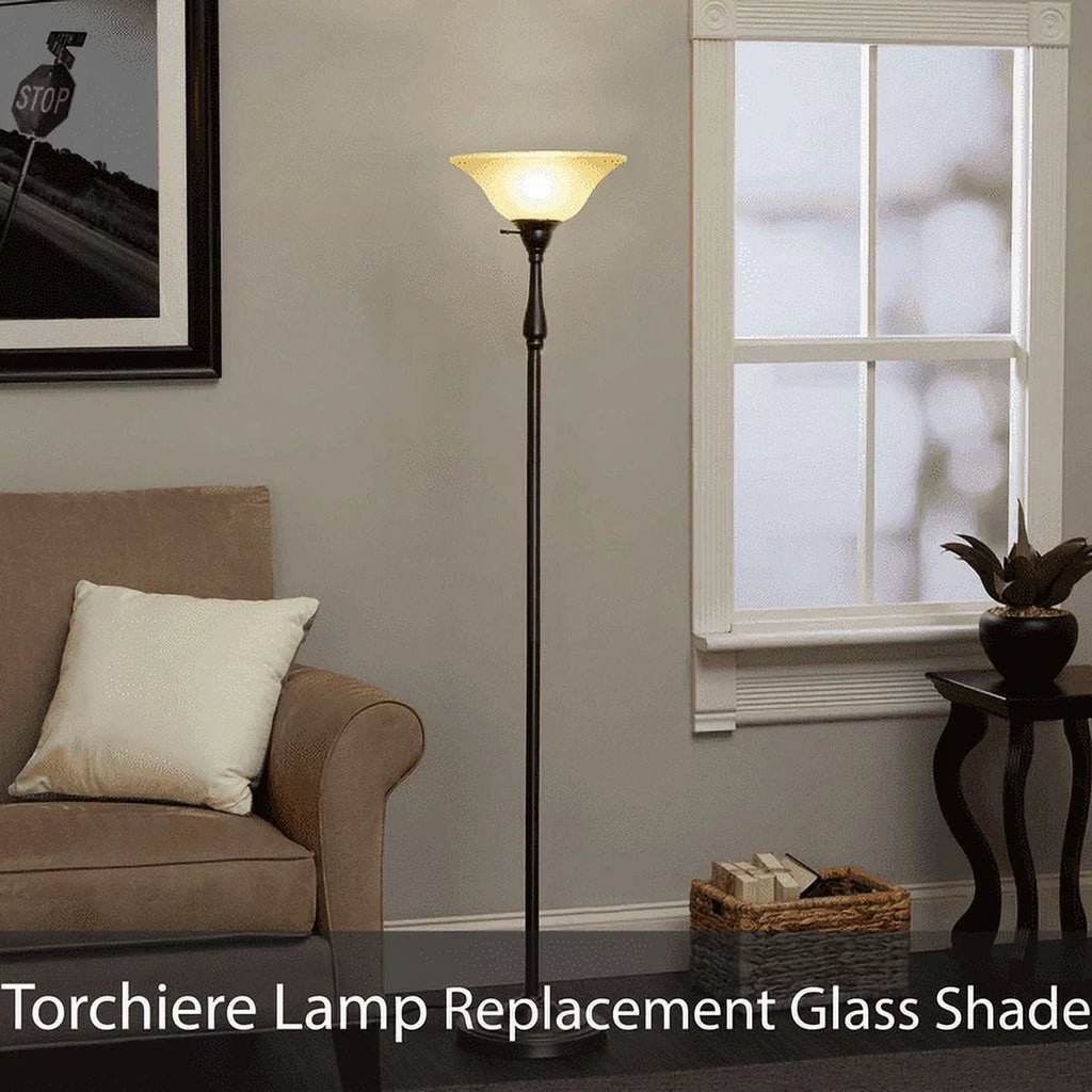Glass Lamp 15-5/8" Swag Height. 5-3/8" Torchiere for Shade Diameter and Medium Lamp, Base Creative Frosted Socket x 23116-01 Pendant, Aspen
