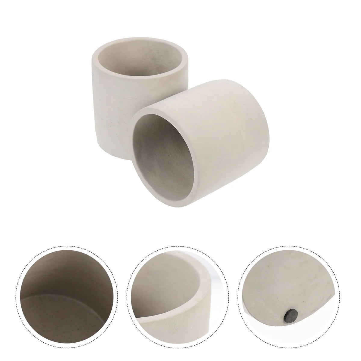 Planting Pot Cement Flower 2Pcs Pot Household Multi-function Succulent