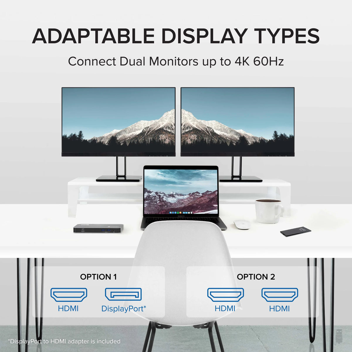 USB-C - 2x Audio and and Compatible USB Plugable Mac HDMI, with DisplayPort Ethernet, Gigabit and Windows Thunderbolt 40Gbps 96W with Jack Charging, 3x Dock 3.0, Laptops, USB-C,