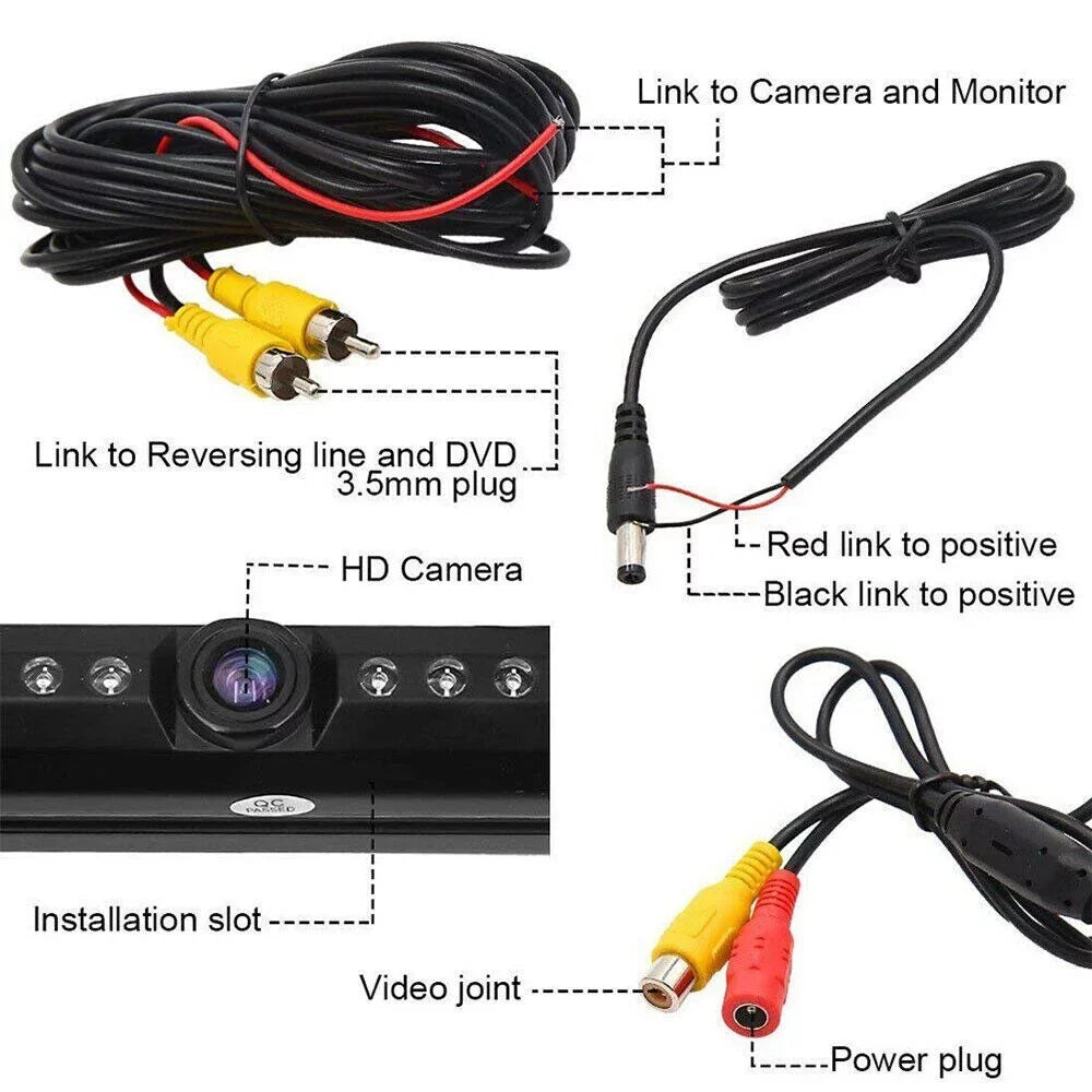 Camera Backup Vision Car Night - License View Plate Frame Rear