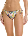 womens XS, Shoshanna String Lettuce Bikini Yellow Bottom,