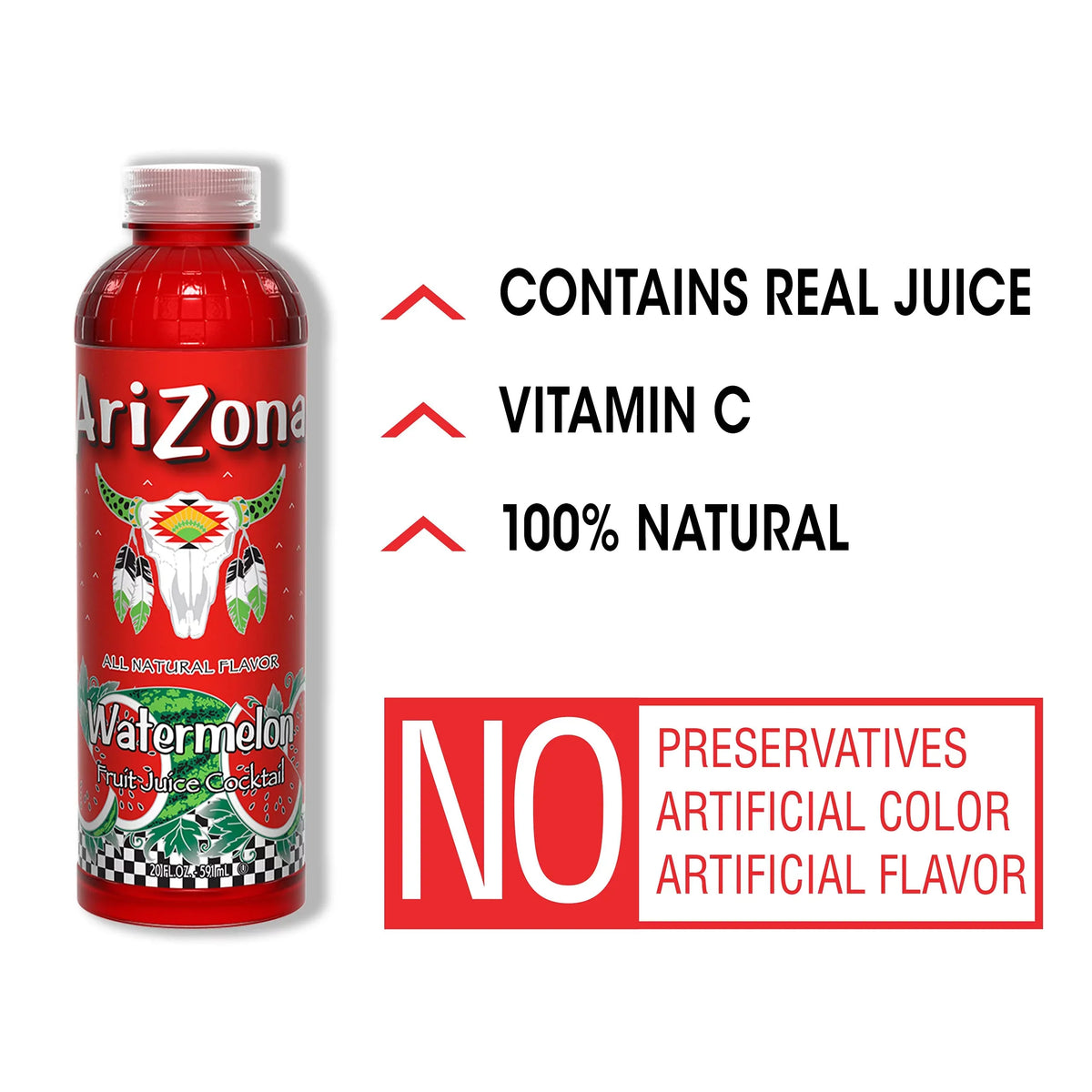 Arizona (Pack Watermelon Drink, Fl 20 24) Juice Oz Of