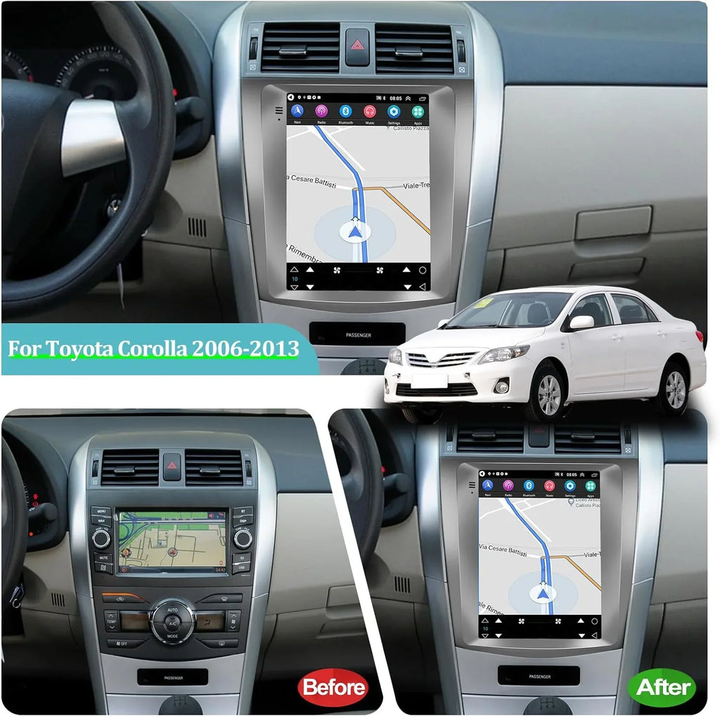 HiFi Auto Stereo THONZER Toyota USB and 9.7 for GPS Mirror Carplay AHD Radio 2006-2013 Android Inch Android with Touchscreen Car 2+32G Corolla Link WiFi SWC - Camera Backup +