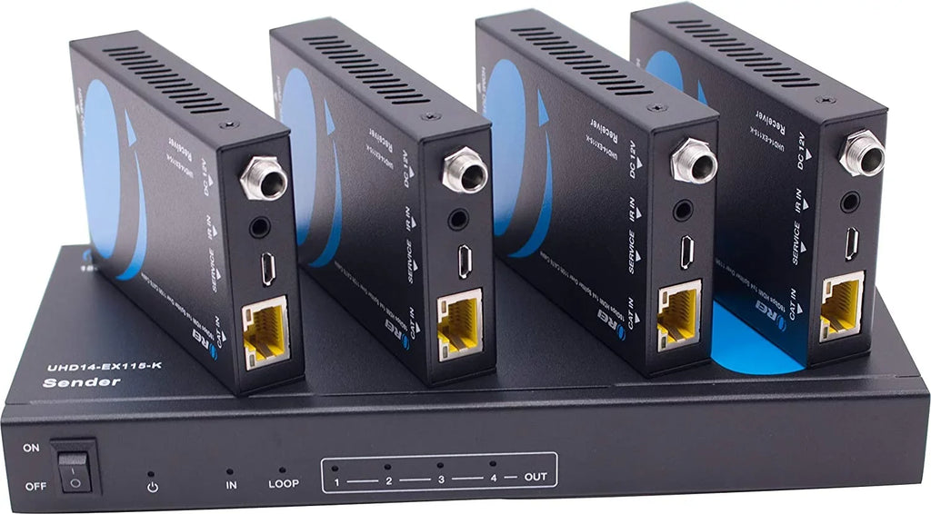 With 115 Over Multiple - IR Remote Management 4:4:4 4K@60Hz Single 4K Ft Extender Loop Up HDCP - by Cable to Latency Support 1x4 Out - HDMI - EDID Full OREI Splitter Low CAT6/7 2.2
