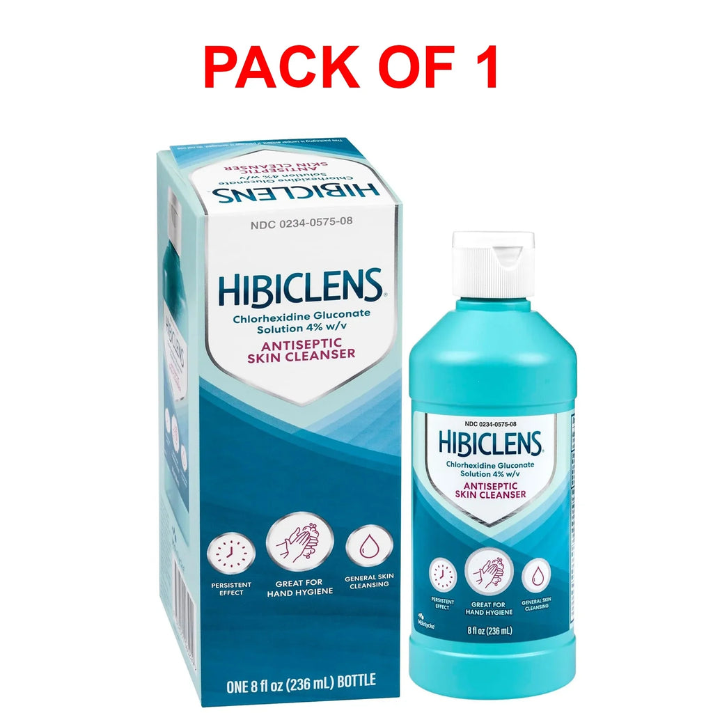 Surgery Antiseptic Antibacterial & Hibiclens & Fast-Acting - - oz 8 Pack Germs, 1 Cleanser Antimicrobial Soap Skin - of For CHG 4% Home Hand Effect Hospital Long-Lasting from for & & Protection